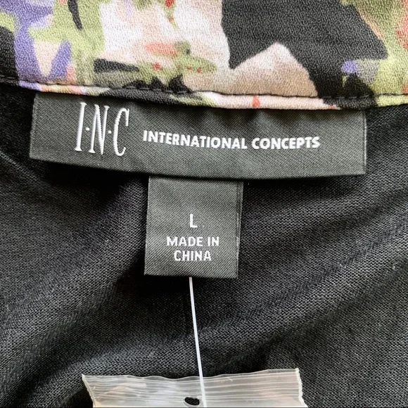 🌸New🌸 Women’s Roll Up Sleeves Blouse Top L INC - Picture 4 of 12